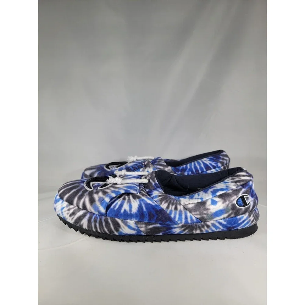 Champion University Slippers Tie Dye Navy CP101332M Men's 11 US Slip On Comfort